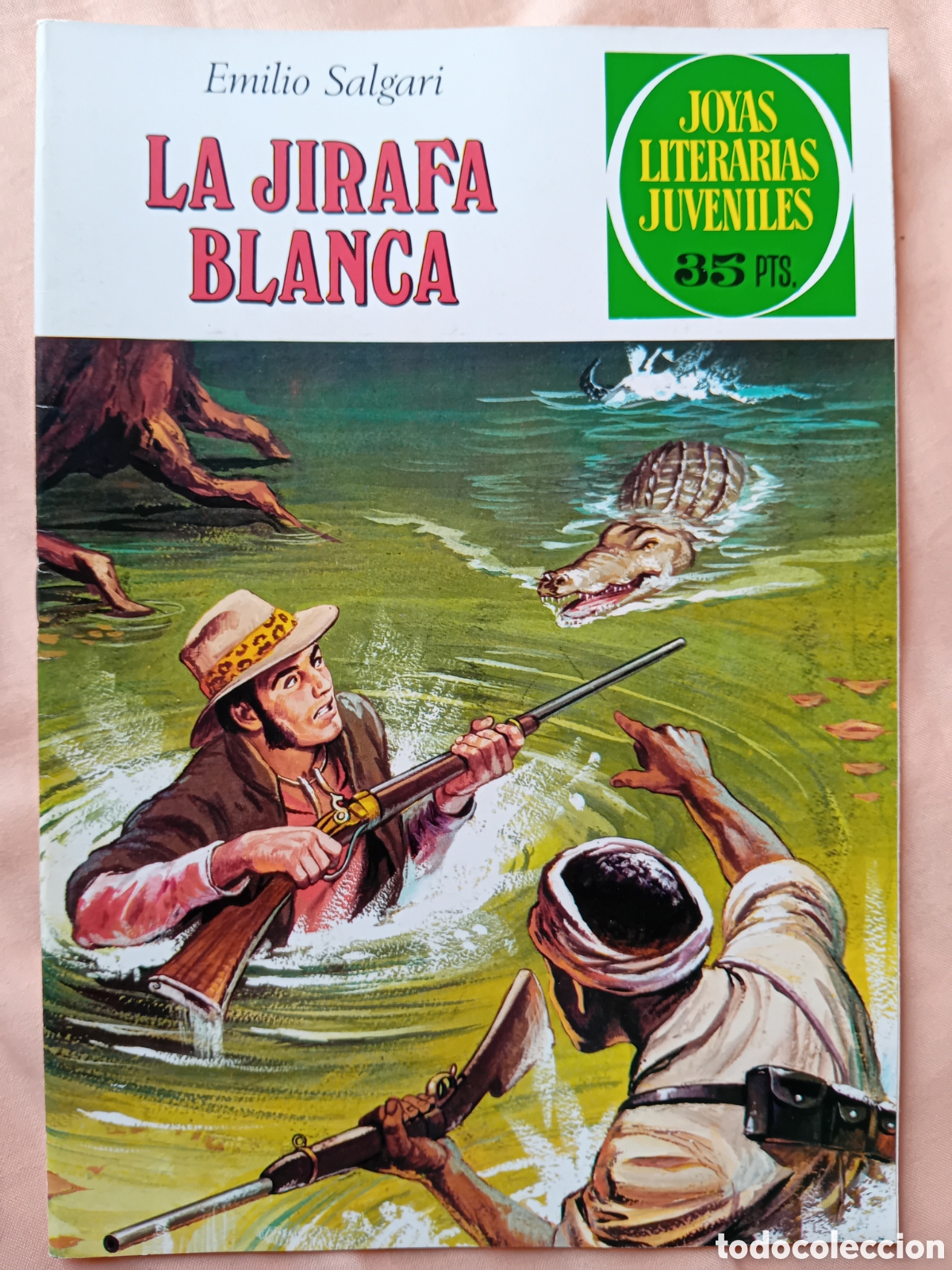 Tebeos: LA JIRAFA BLANCA, Emilio Salgari. Joyas literarias juveniles. N&uacute;mero 204. 1979.