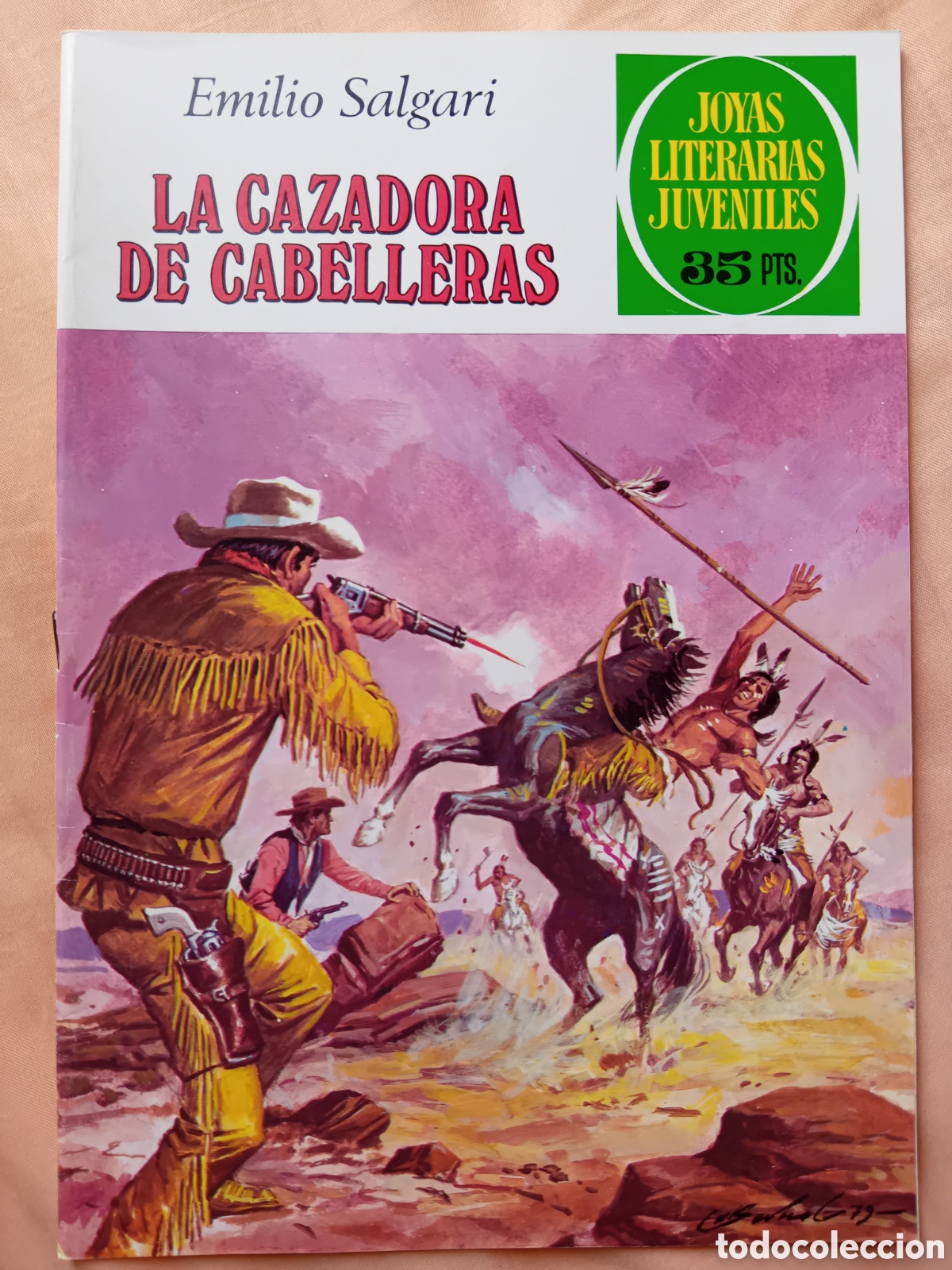 Tebeos: LA CAZADORA DE CABELLERAS, Emilio Salgari. Joyas literarias juveniles. N&uacute;mero 206. 1979