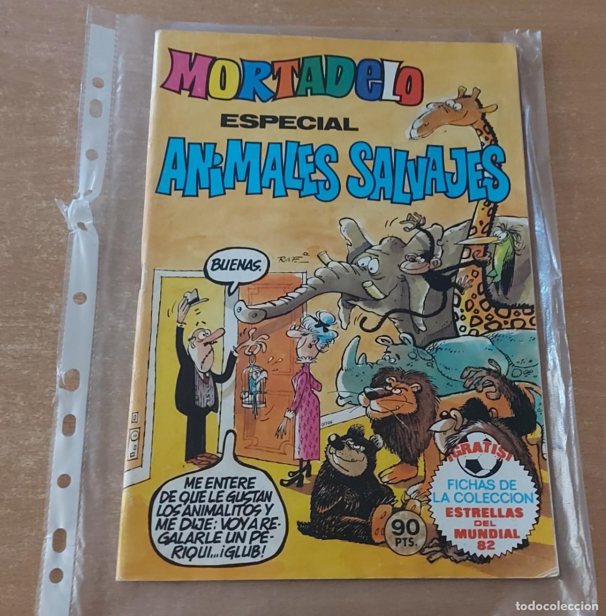 Tebeos: Mortadelo especial 130 animales salvajes con fichas mundial 82
