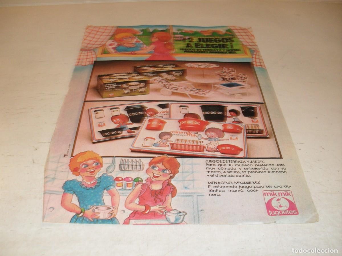 Tebeos: (REF.95),LAMINA PUBLICITARIA MIK MIK JUGUETES.BRUGUERA,A&Ntilde;OS 70