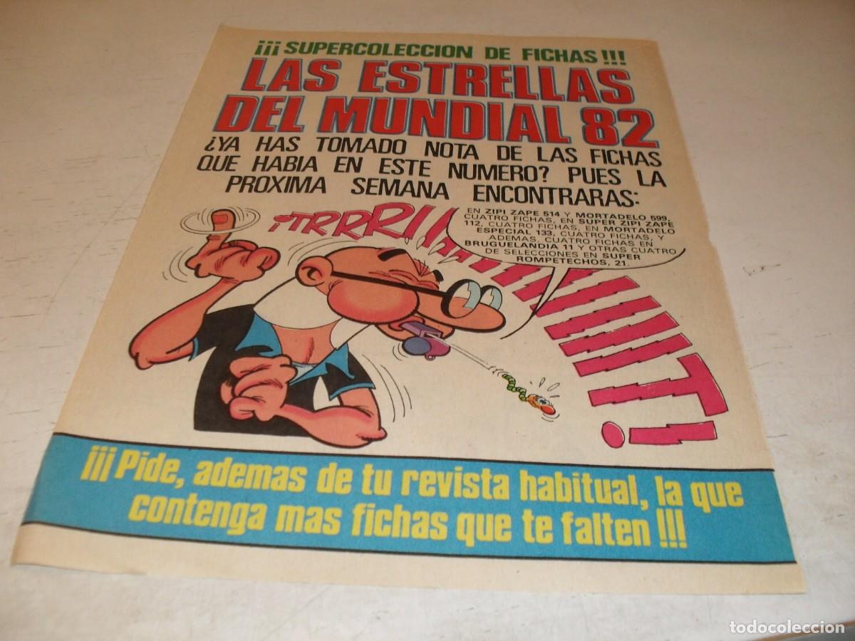 Tebeos: (REF.95),BELLA LAMINA PUBLICITARIA CON MORTADELO Y EL MUNDIAL 82.BRUGUERA,1982