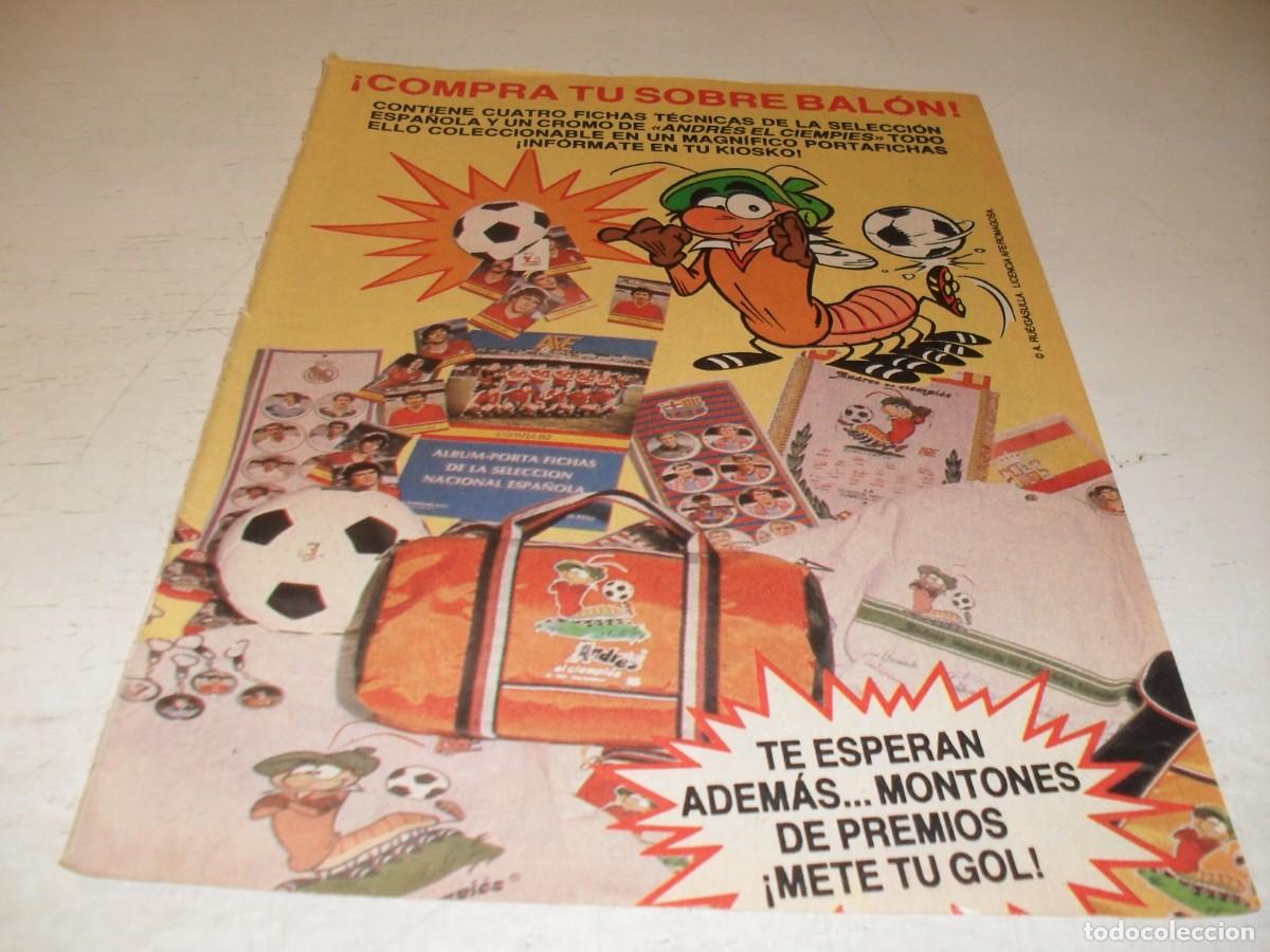 Tebeos: (REF.95),BELLA LAMINA PUBLICITARIA COMPRA TU SOBRE BALON DEL MUNDIAL 82.BRUGUERA,1982