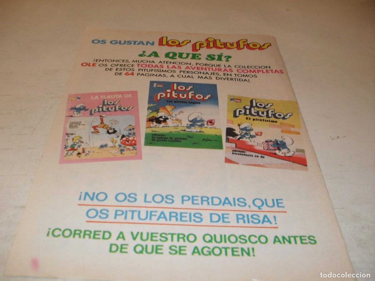 Tebeos: (REF.95),BELLA LAMINA PUBLICITARIA OLE LOS PITUFOS.BRUGUERA,1982