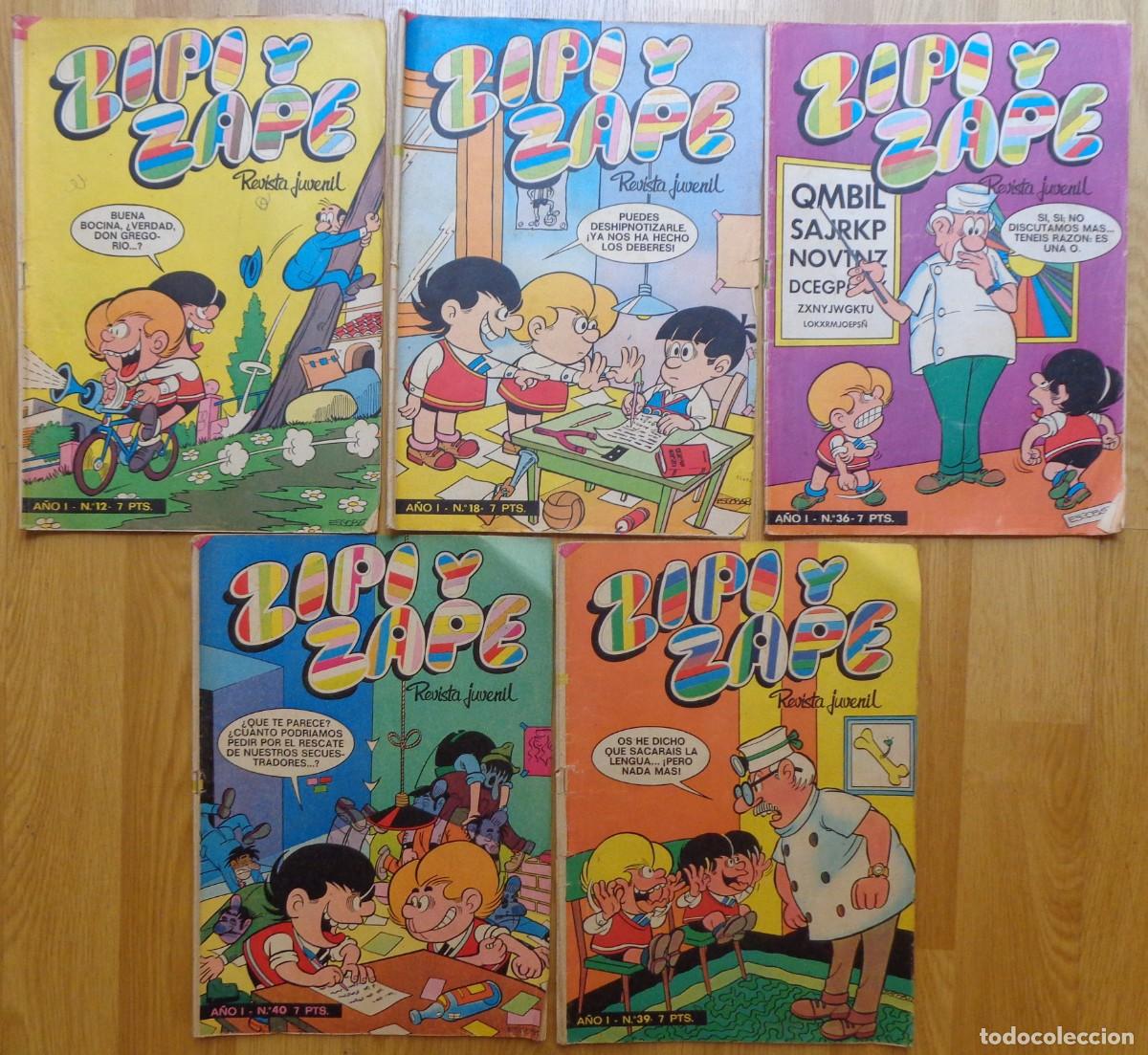 Tebeos: LOTE 5 NUMEROS DE LA REVISTA JUVENIL 'ZIPI Y ZAPE'