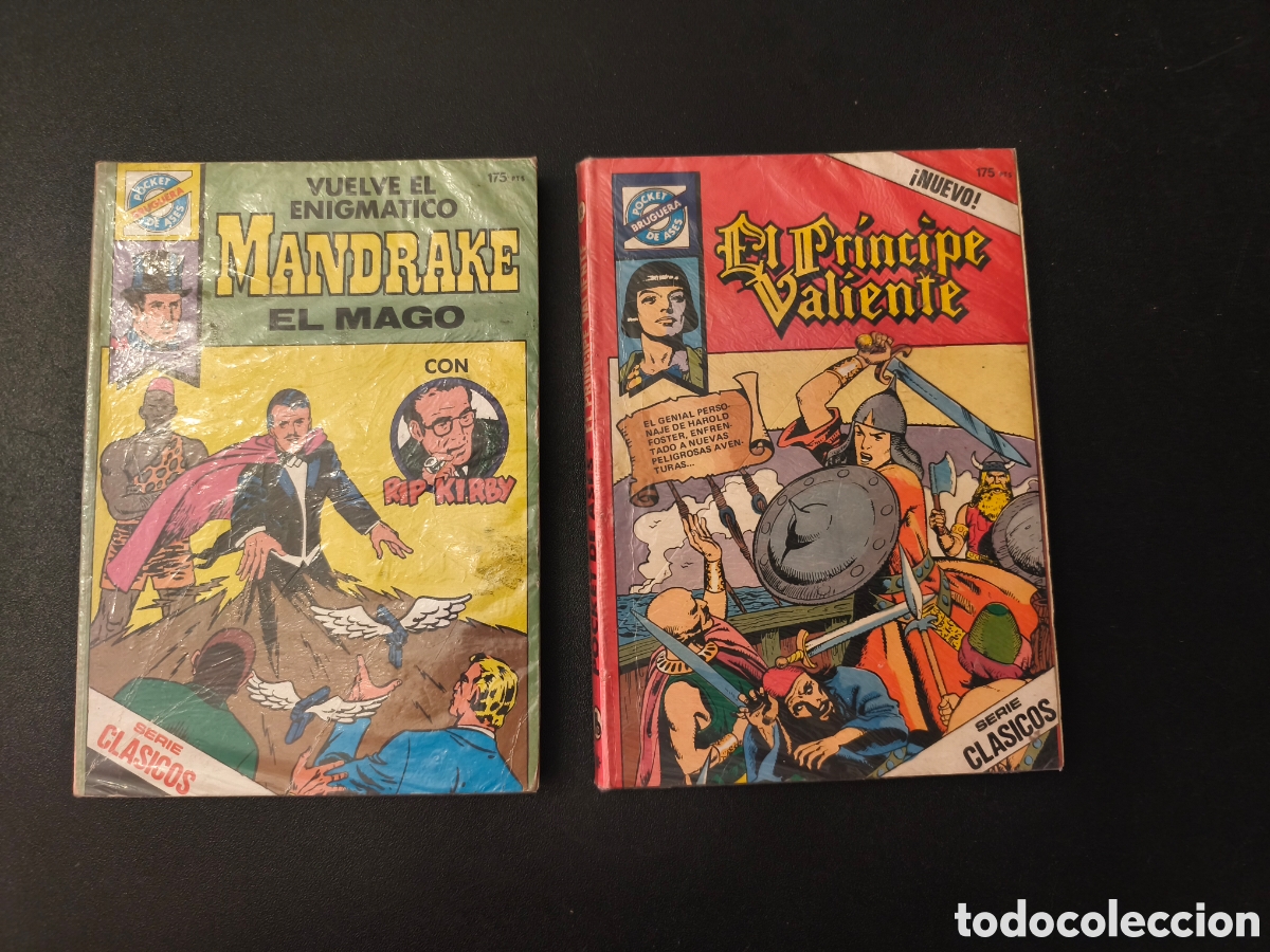 Tebeos: MANDRAKE EL MAGO POCKET DE ASES 29 CON RIP KIRBY - EL PRINCIPE VALIENTE 32 POCKET DE ASES BRUGUERA