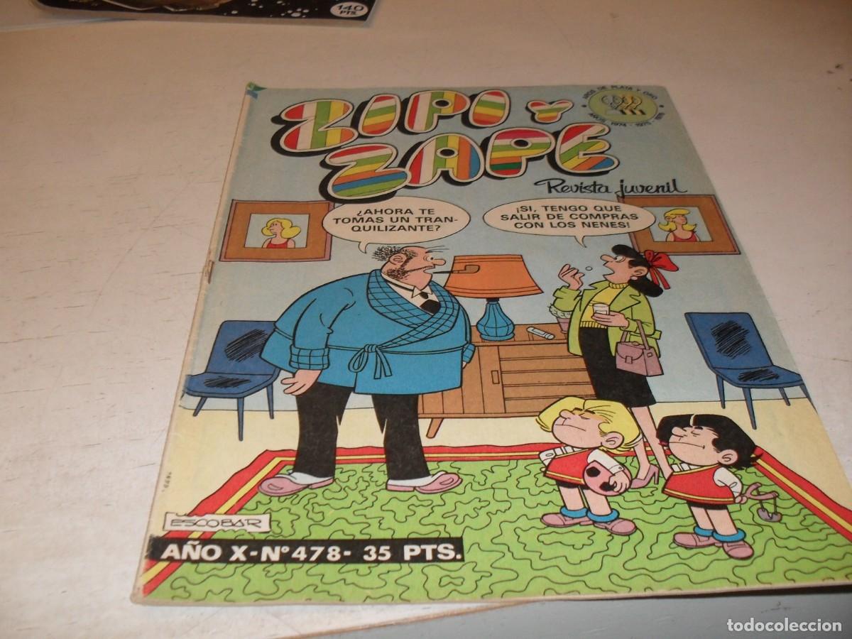 Tebeos: ZIPI Y ZAPE N&ordm; 478,CON PUBLICIDAD DE LOS 4 FANTASTICOS,DE 673,BRUGUERA,1972