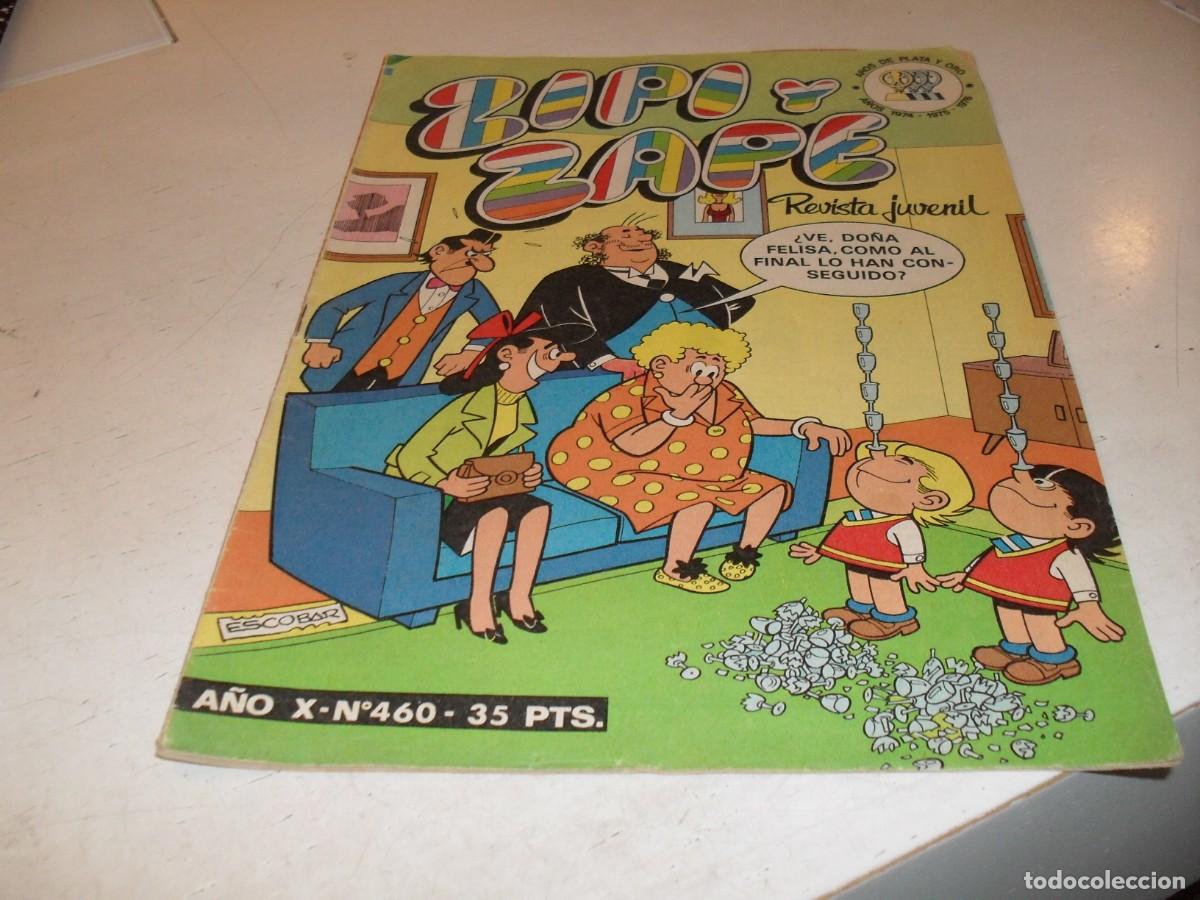 Tebeos: ZIPI Y ZAPE N&ordm; 460,EN CONTRAPORTADA PUBLICIDAD DE PULGARCITO,DE 673,BRUGUERA,1972