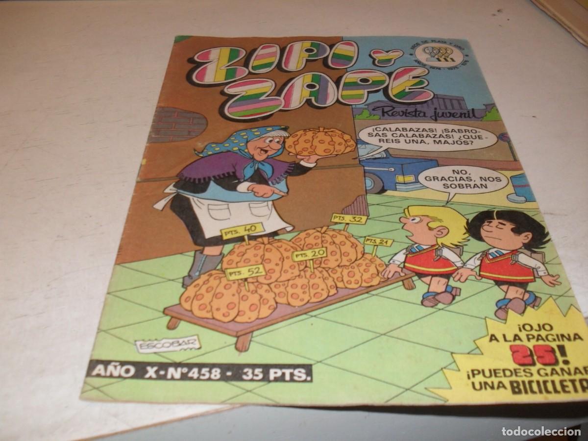 Tebeos: ZIPI Y ZAPE N&ordm; 458,CON BENITO BONIATO,DE 673,BRUGUERA,1972
