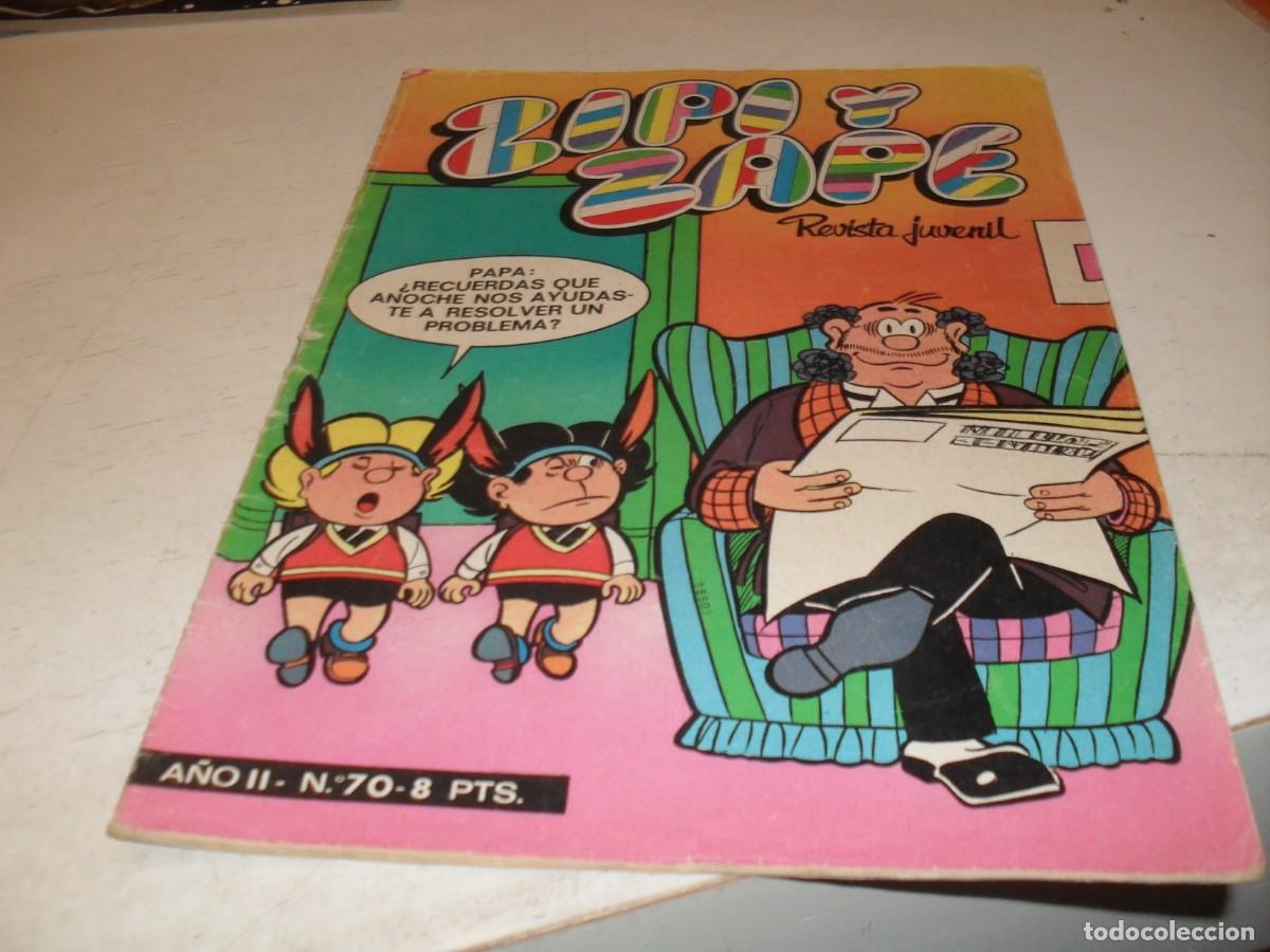 Tebeos: ZIPI Y ZAPE N&ordm; 70,EN CONTRAPORTADA HISTORIETA CHICLE FIESTA,DE 673,BRUGUERA,1972