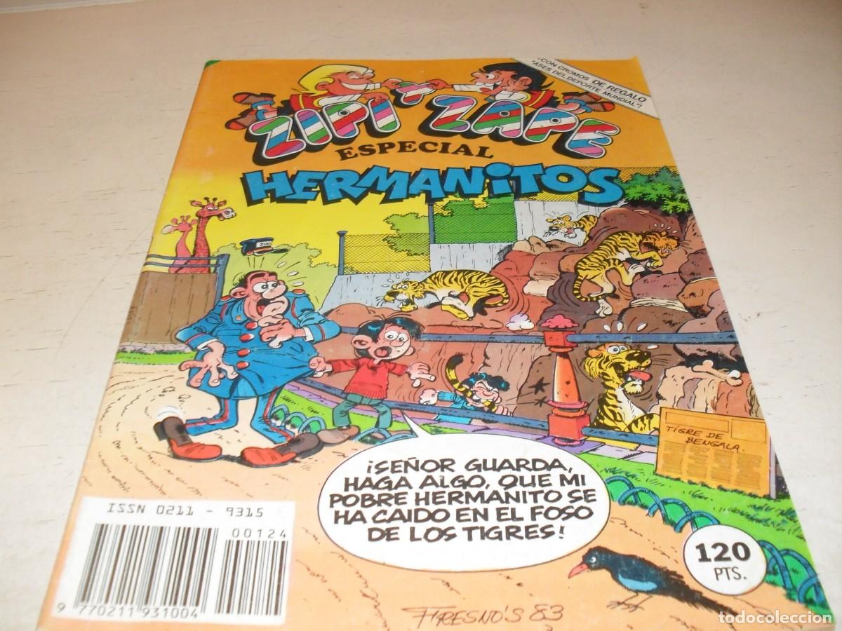 Tebeos: ZIPI Y ZAPE ESPECIAL HERMANITOS N&ordm; 124,CON CROMOS MUNDIAL 82 N&ordm; 73 AL 78,DE 167,BRUGUERA,1978