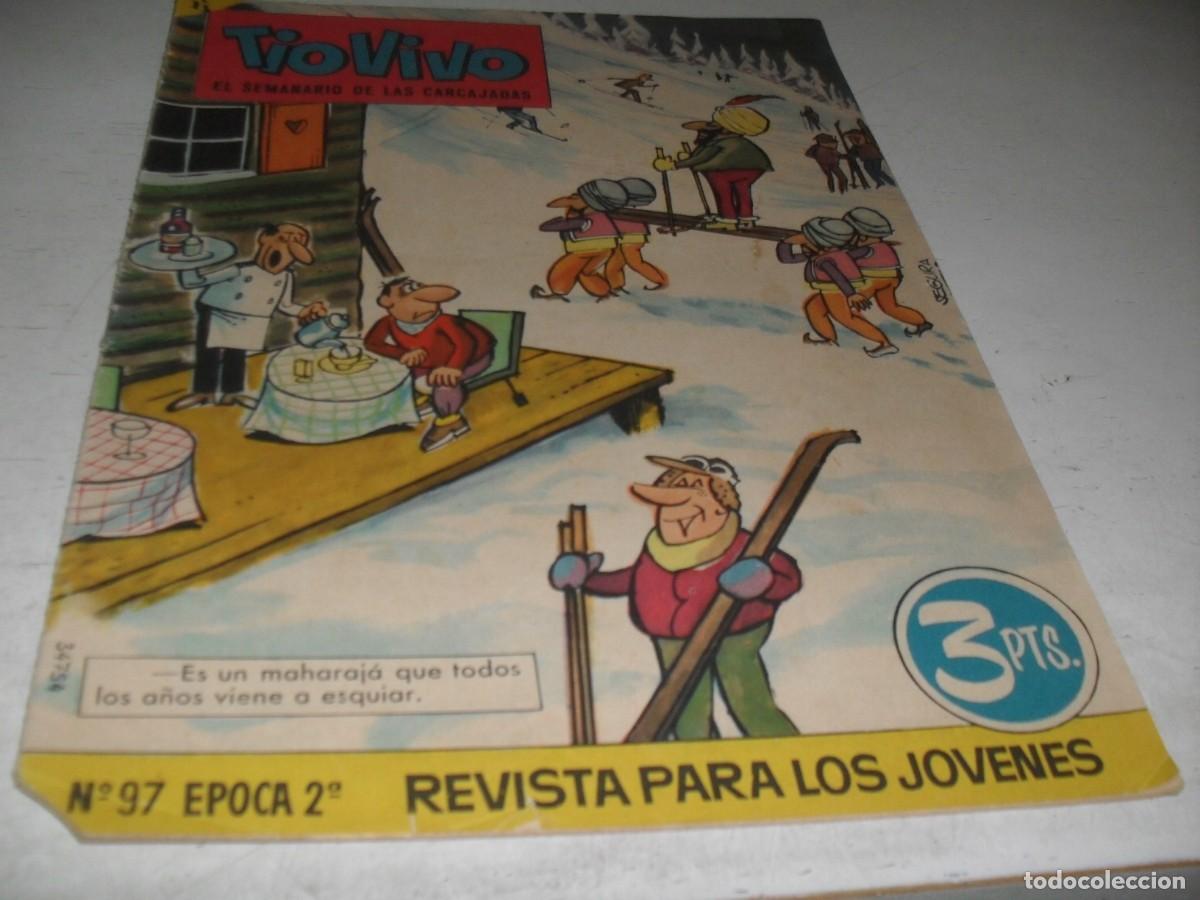 Tebeos: TIO VIVO N&ordm; 97,EN PAGINA CENTRAL:RIASE DEL HUMOR EN FRIO,DE GOSSE.,DE 1043.BRUGUERA,1961