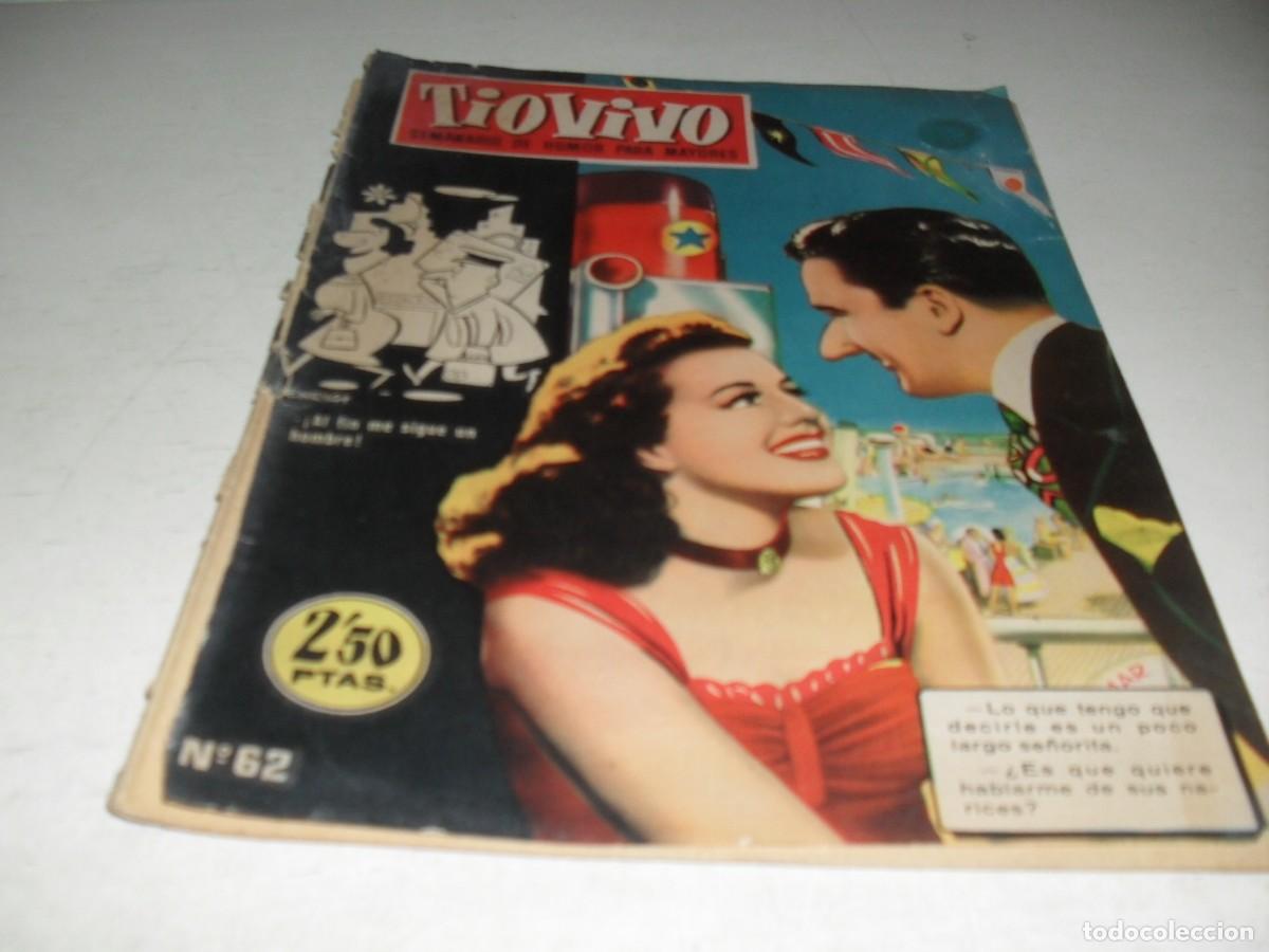 Tebeos: TIO VIVO N&ordm; 62,EN PAGINA CENTRAL RIASE DE LA PLAYA,DE CRESPO,DE 181,EL CRISOL,1957