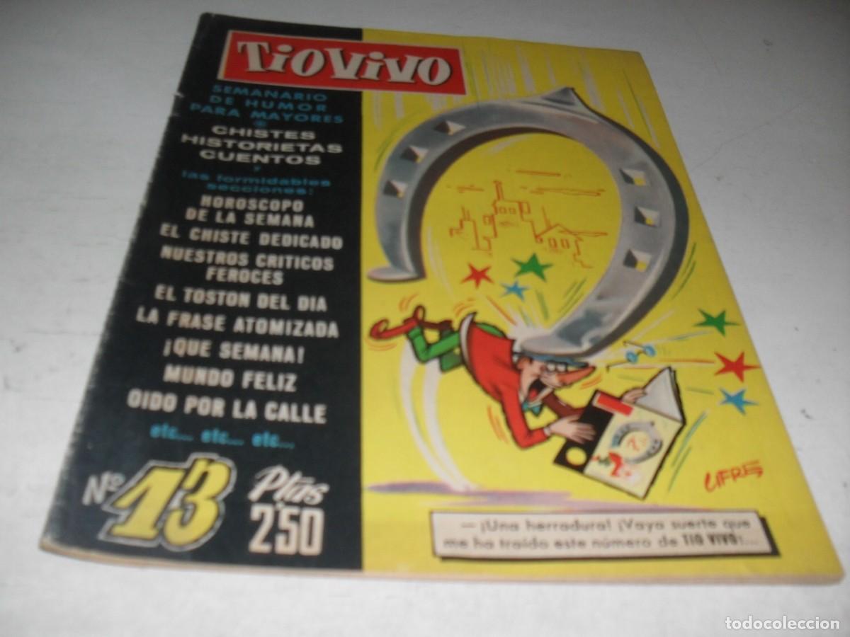 Comics: TIO VIVO N&ordm; 13,CON PORTADA DEDICADA A LOS SUPERSTICIOSOS,DE 181,EL CRISOL,1957