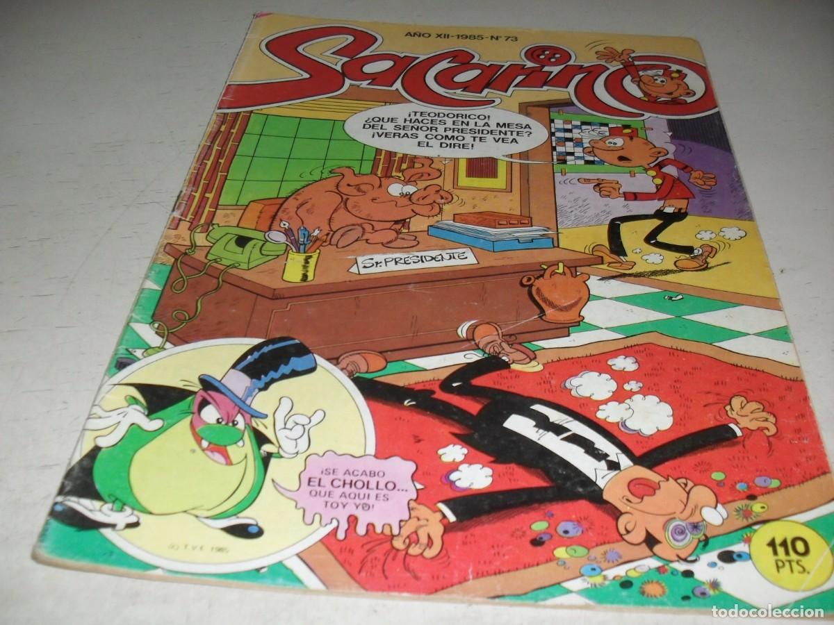 Tebeos: SACARINO N&ordm; 73,ULTIMOS N&ordm;,DE 75,CON DONDE ESTA EL CHOLLO,DE ESCOBAR.BRUGUERA,1975