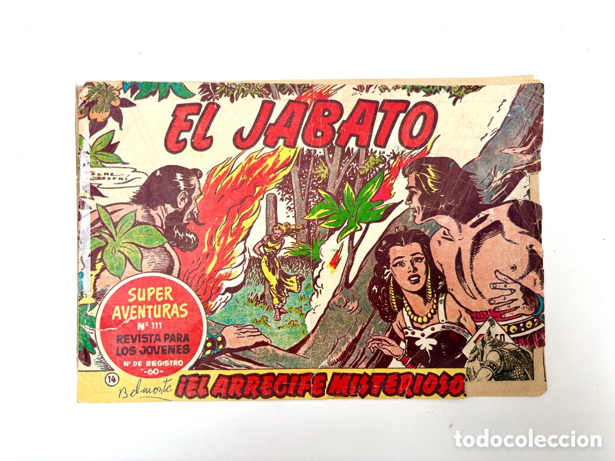 Tebeos: C&oacute;mic El Jabato N&ordm; 14 - &iexcl;El arrecife misterioso! (Bruguera, 1959) Original
