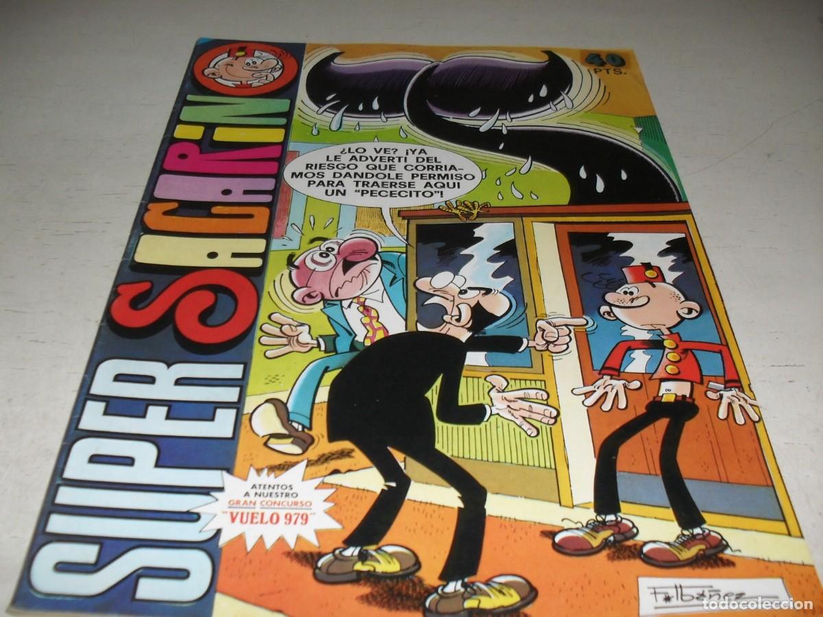 Tebeos: SUPER SACARINO N&ordm; 39,CON EL PROFESOR:EL ESCARABAJO DE ARA TUTNA,DE 75.BRUGUERA,1975