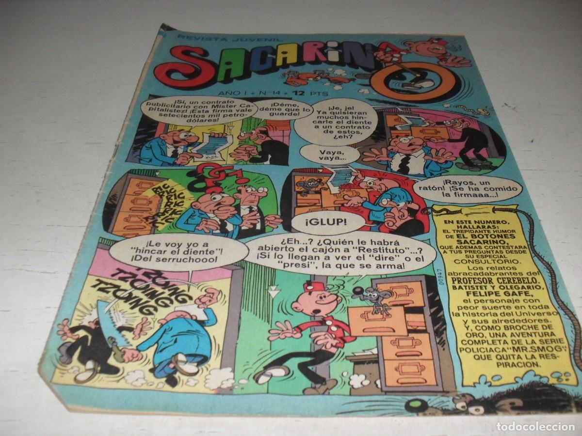 Tebeos: SACARINO N&ordm; 14,DE 22,CON MISTER SMOG,DE ANDRES MARTIN.BRUGUERA,1975