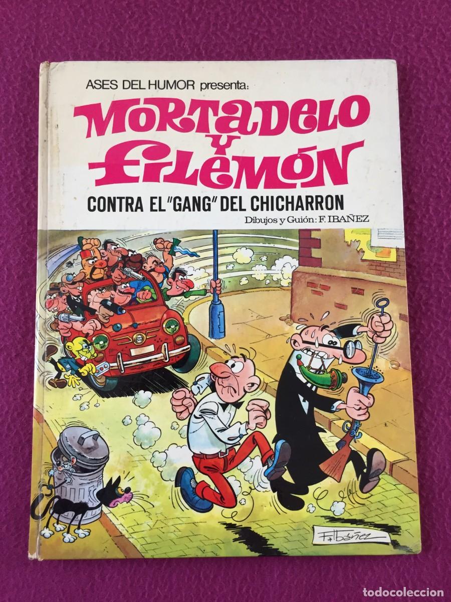 Tebeos: ASES DEL HUMOR BRUGUERA - 1&ordf; EDICI&Oacute;N - CONTRAPORTADA VERDE - CONTRA EL GANG CHICHARR&Oacute;N 1 - 1969