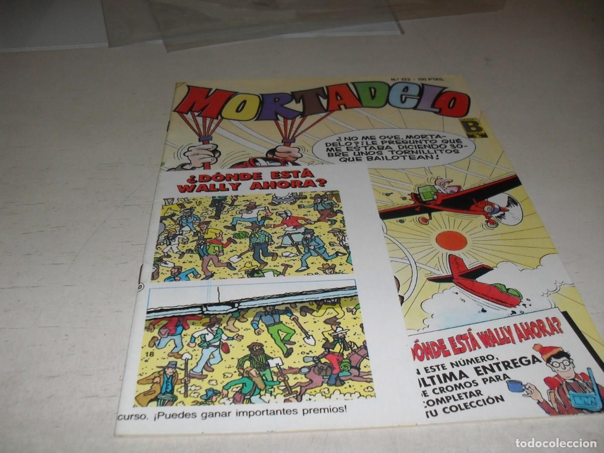 Tebeos: MORTADELO N&ordm; 132,CON PEGATINAS DE REGALO DE DONDE ESTA WALLY,DE 200.EDICIONES B,1987
