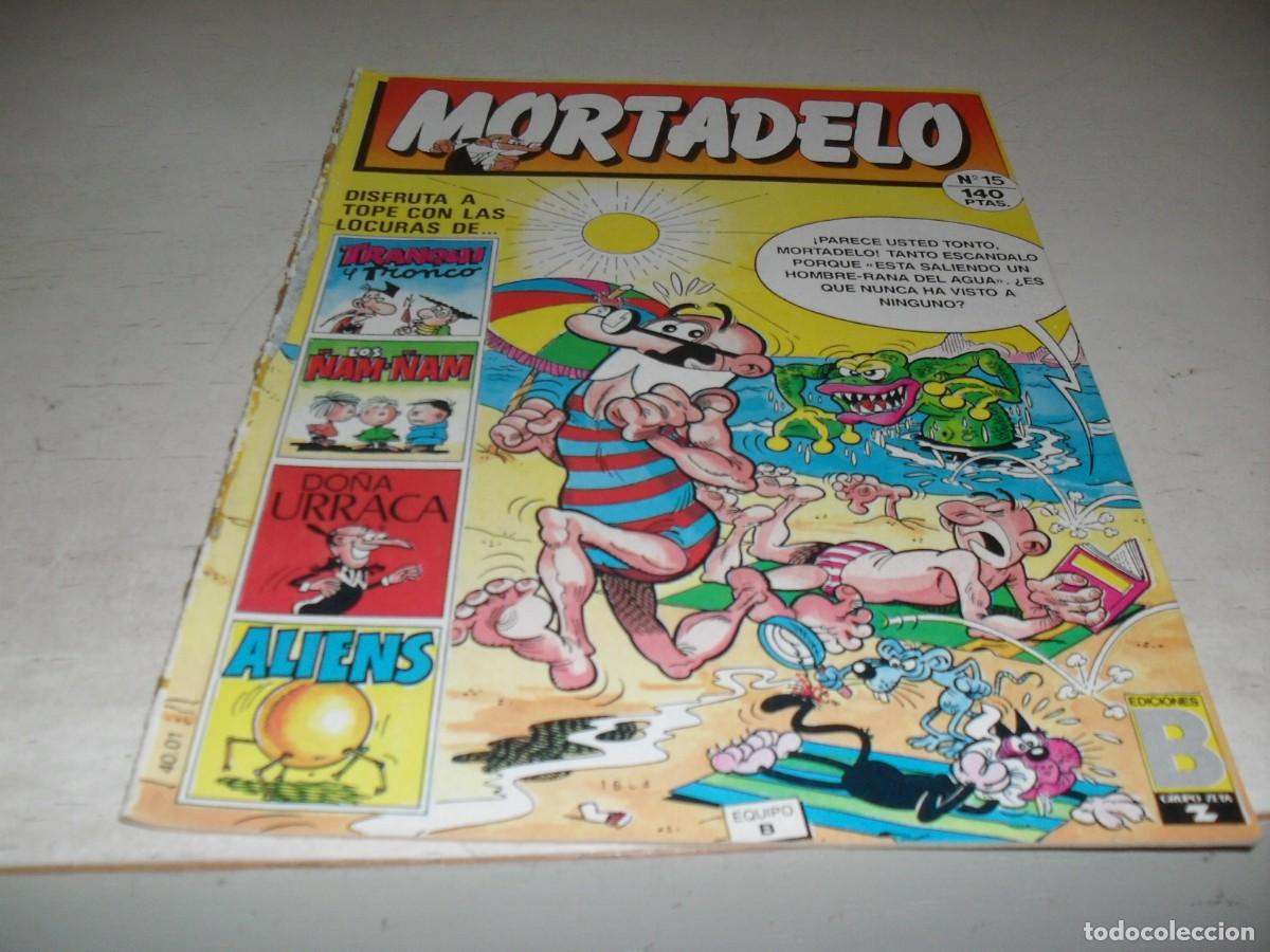 Tebeos: MORTADELO N&ordm; 15,CON AVENTURA APOCRIFA DE MORTADELO,DE 200.EDICIONES B,1987