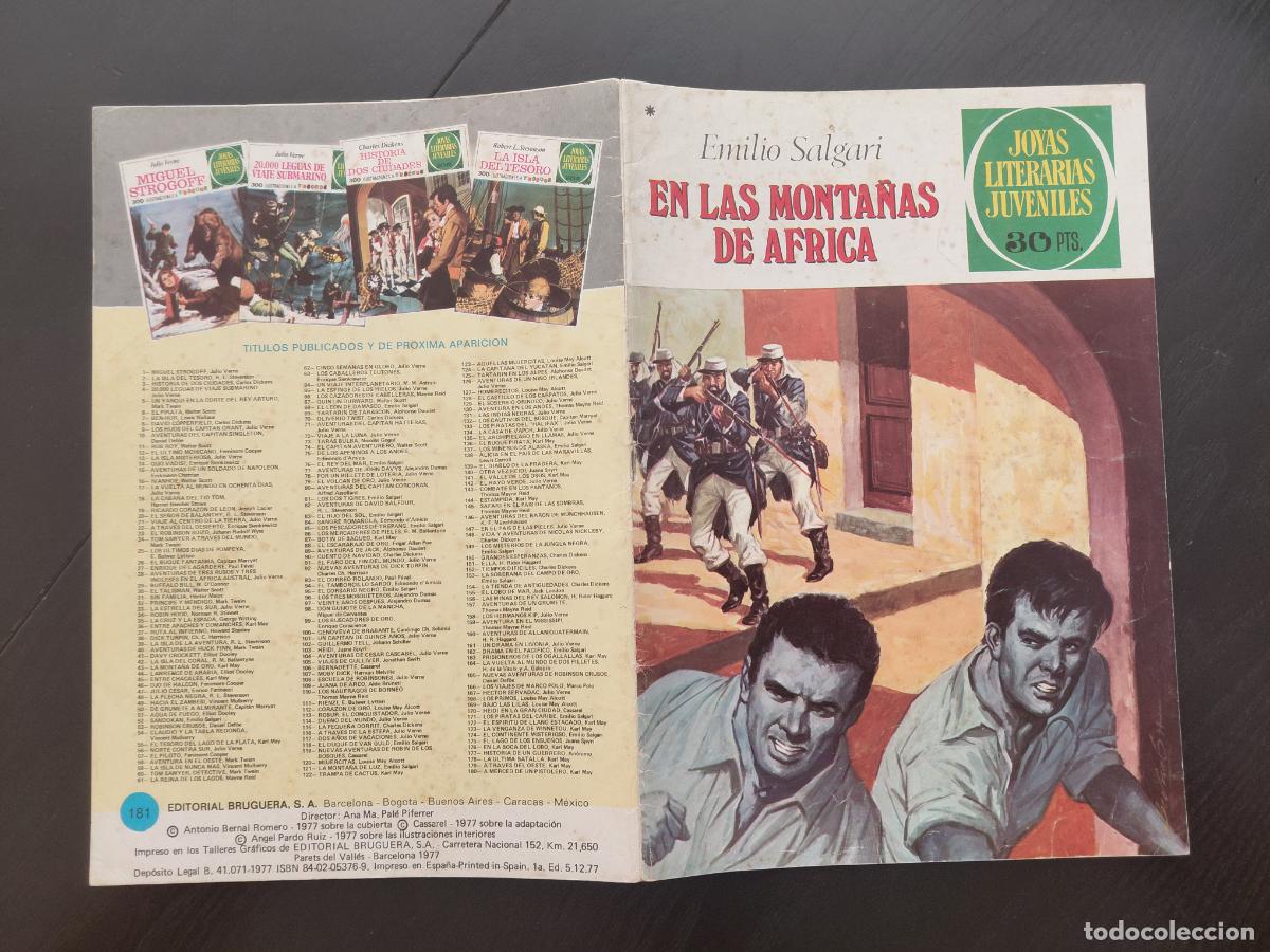 Tebeos: Joyas Literarias Juveniles Bruguuera N&ordm; 181 1&ordf; edici&oacute;n En las monta&ntilde;as de Africa