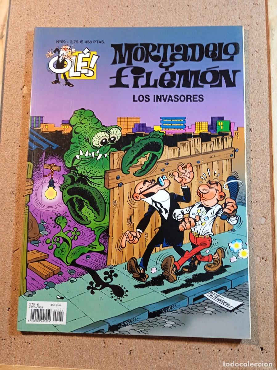 Tebeos: TEBEO DE OLE MORTADELO Y FILEMON EN LOS INVASORES DEL A&Ntilde;O 2001 N&ordm; 69
