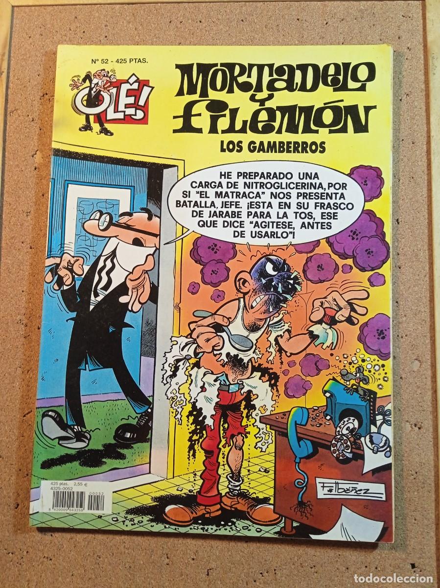 Tebeos: TEBEO DE OLE MORTADELO Y FILEMON EN LOS GAMBERROS DEL A&Ntilde;O 2001 N&ordm; 52