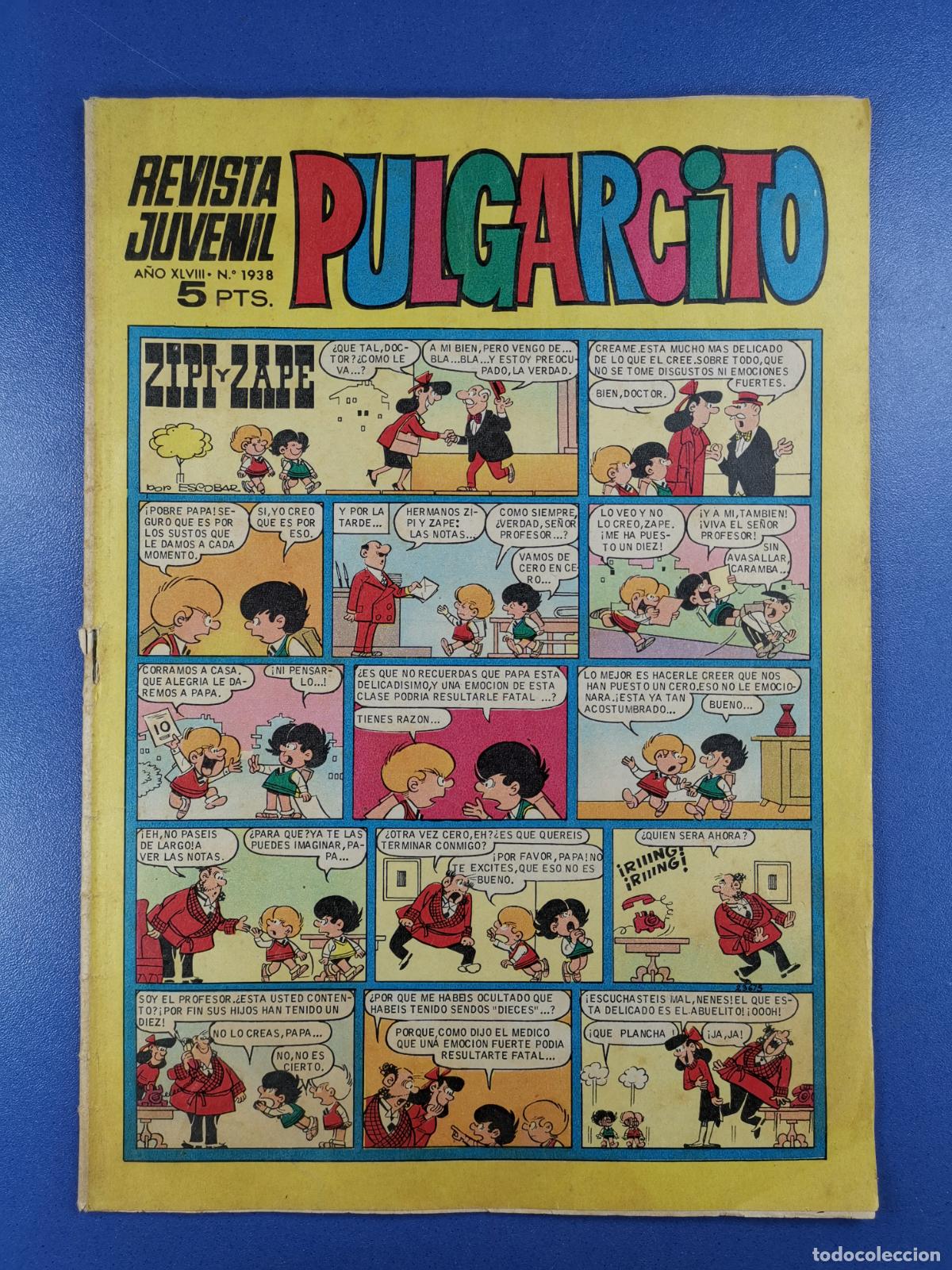 Tebeos: PULGARCITO - REVISTA JUVENIL - n&ordm; 1938 - Zipi y Zape - Bruguera