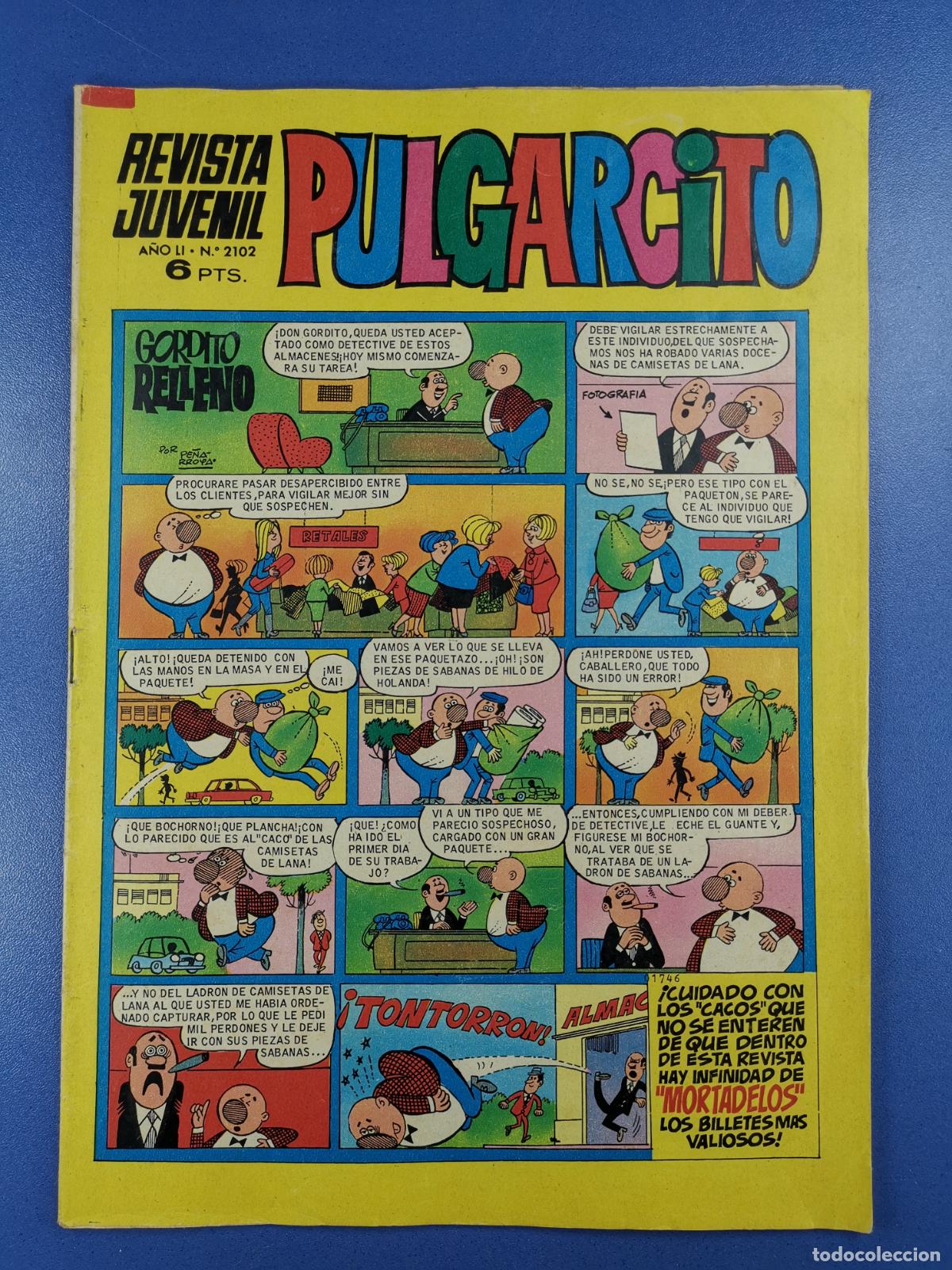 Tebeos: PULGARCITO - REVISTA JUVENIL - n&ordm; 2102 - Gordito Relleno - Bruguera