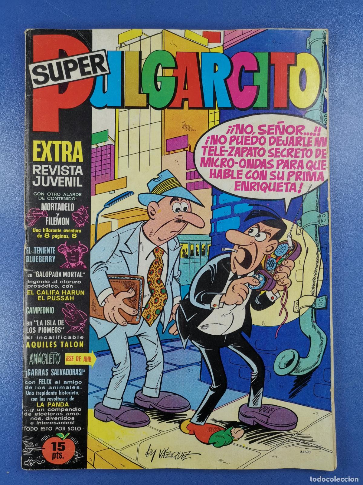 Tebeos: SUPER PULGARCITO - EXTRA REVISTA JUVENIL - Mortadelo, Teniente Blueberry - Bruguera