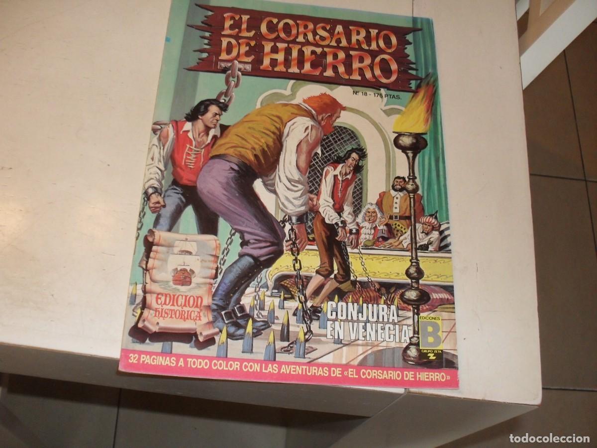 Tebeos: EL CORSARIO DE HIERRO N&ordm; 18,CONJURA EN VENECIA,DE 58,SERIE HISTORICA,B,1987