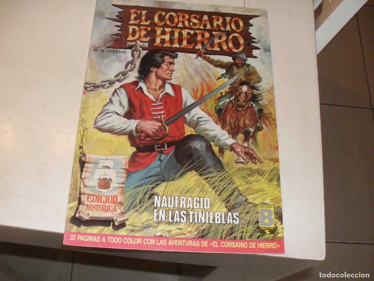 Tebeos: EL CORSARIO DE HIERRO N&ordm; 14,NAUFRAGIO EN LAS TINIEBLAS,DE 58,SERIE HISTORICA,B,1987