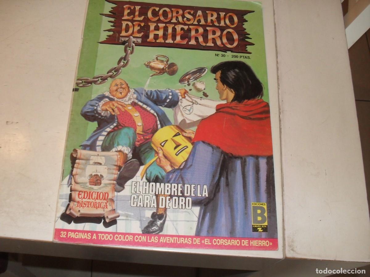 Tebeos: EL CORSARIO DE HIERRO N&ordm; 30,EL HOMBRE DE LA MASCARA DE ORO,DE 58,SERIE HISTORICA,B,1987