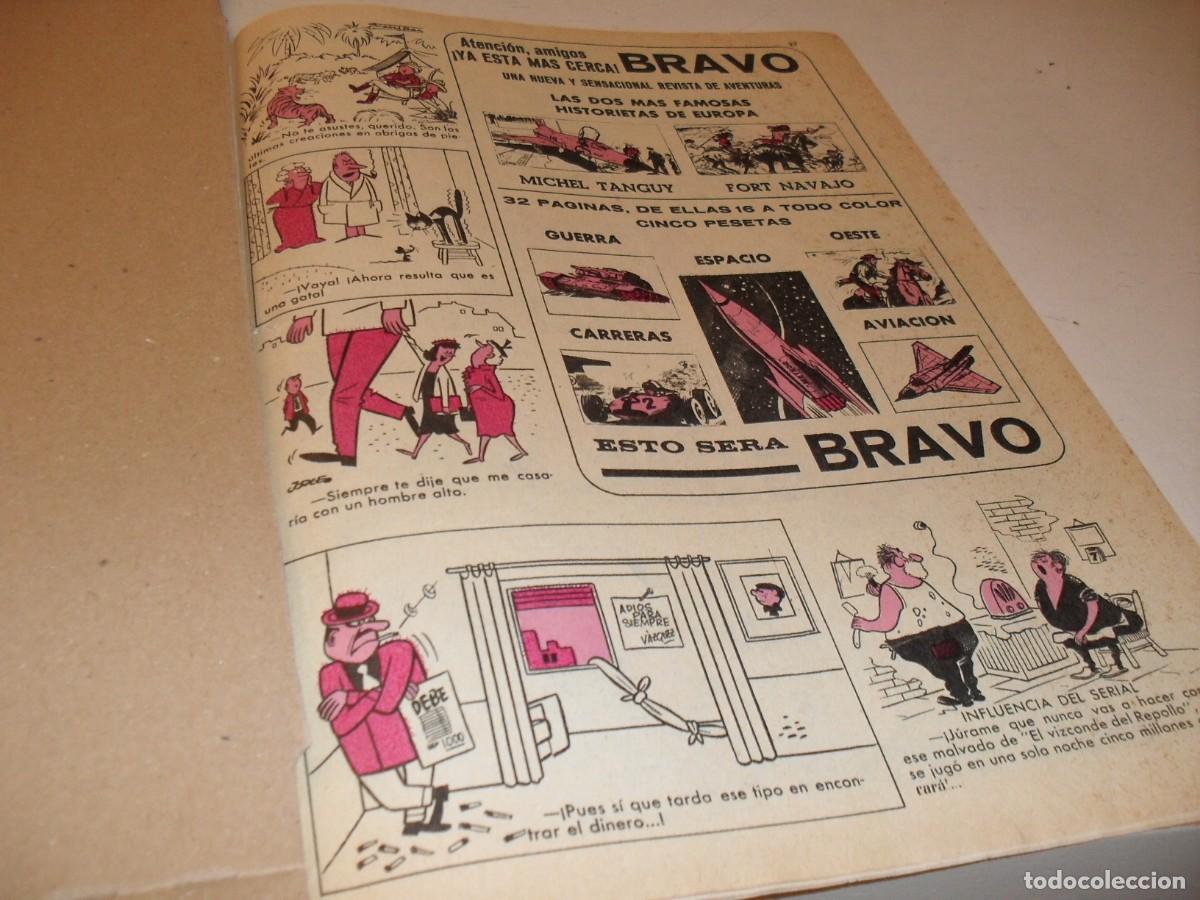 Tebeos: (REF.94)BELLA LAMINA PUBLICITARIA ANUNCIANDO LA APARICION DE LA COLECCION BRAVO,BRUGUERA,1966