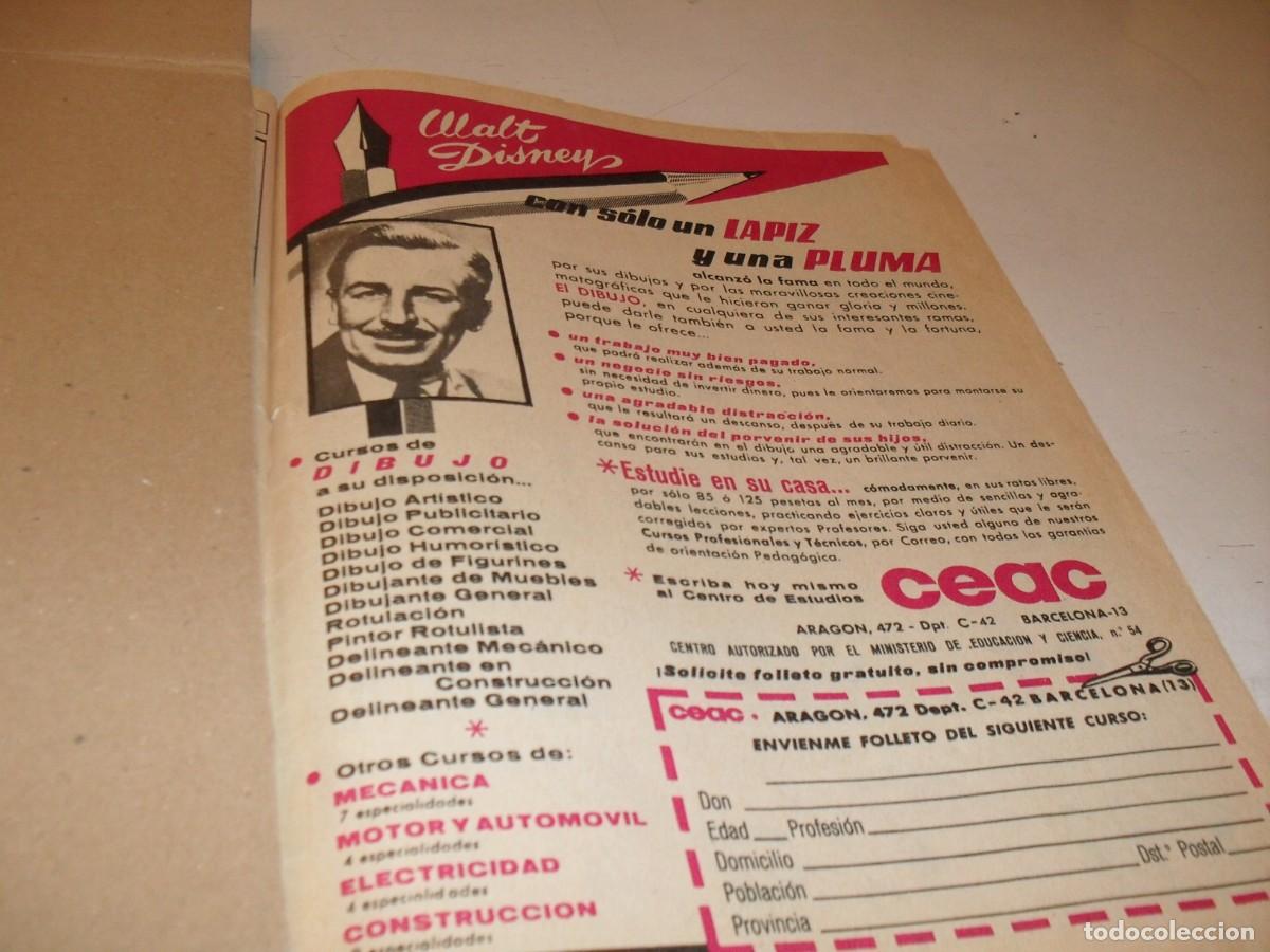 Tebeos: (REF.94)BELLA LAMINA CON PUBLICIDAD CEAC DE DIBUJO,Y WALT DISNEY+PITAGORIN,BRUGUERA,1966