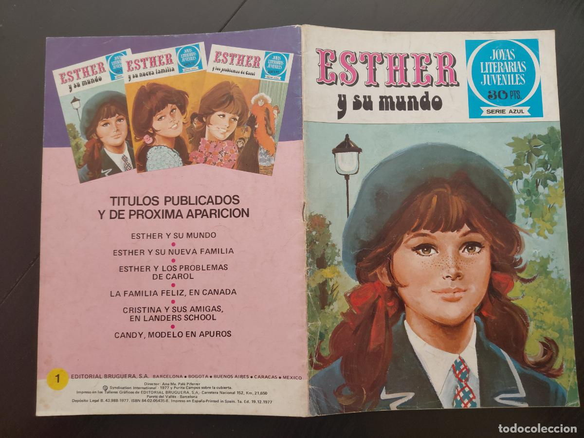 Tebeos: Joyas Literarias Juveniles Femeninas Serie Azul Bruguuera N&ordm; 1 1&ordf; edici&oacute;n Esther y su mundo