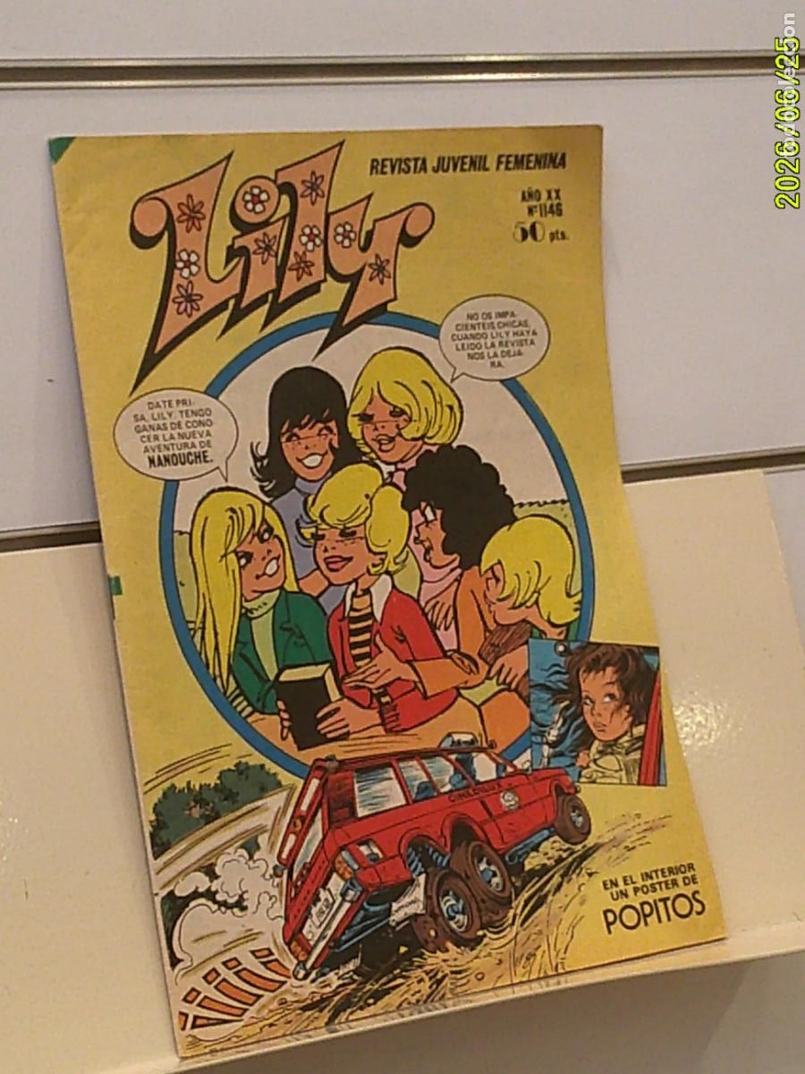 Tebeos: REVISTA JUVENIL FEMENINA LILY A&Ntilde;O XIX N&ordm; 1146 INCLUYE POSTER DE POPITOS - BRUGUERA