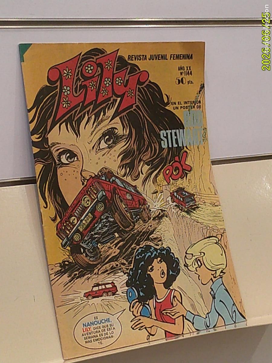 Tebeos: REVISTA JUVENIL FEMENINA LILY A&Ntilde;O XIX N&ordm; 1144 INCLUYE POSTER DE ROD STEWART - BRUGUERA