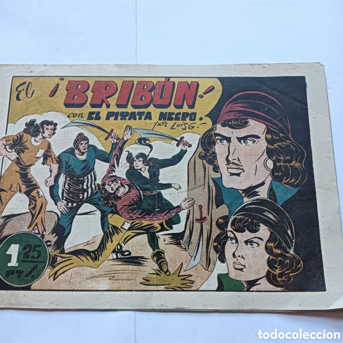 Tebeos: EL PIRATA NEGRO N&Uacute;M 10 &Uacute;LTIMO EDI.BRUGERA ORIGINAL