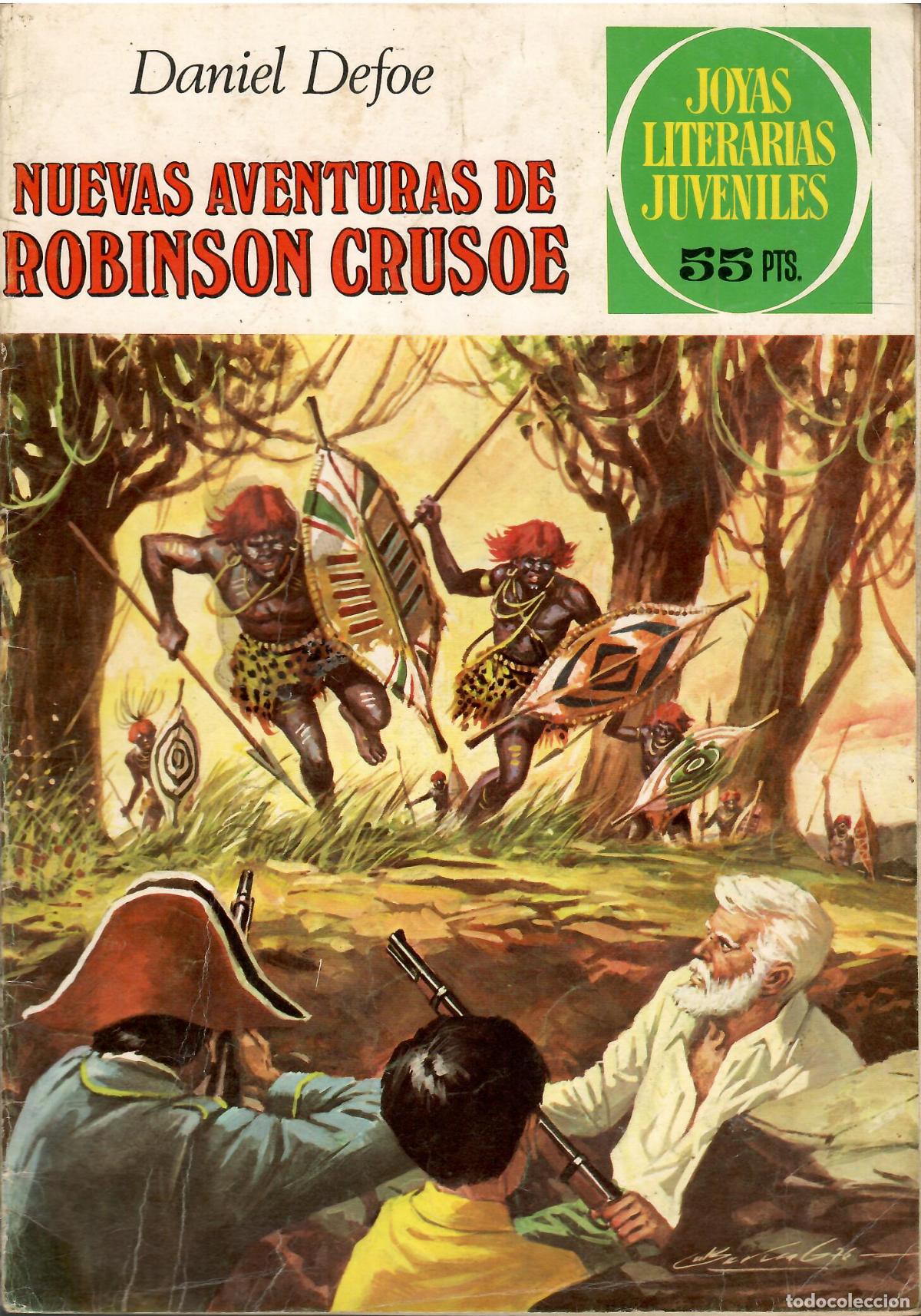 Tebeos: Comic Joyas Literarias Juveniles, 165: Nuevas aventuras de Robinson Crusoe - Daniel Defoe; Bruguera