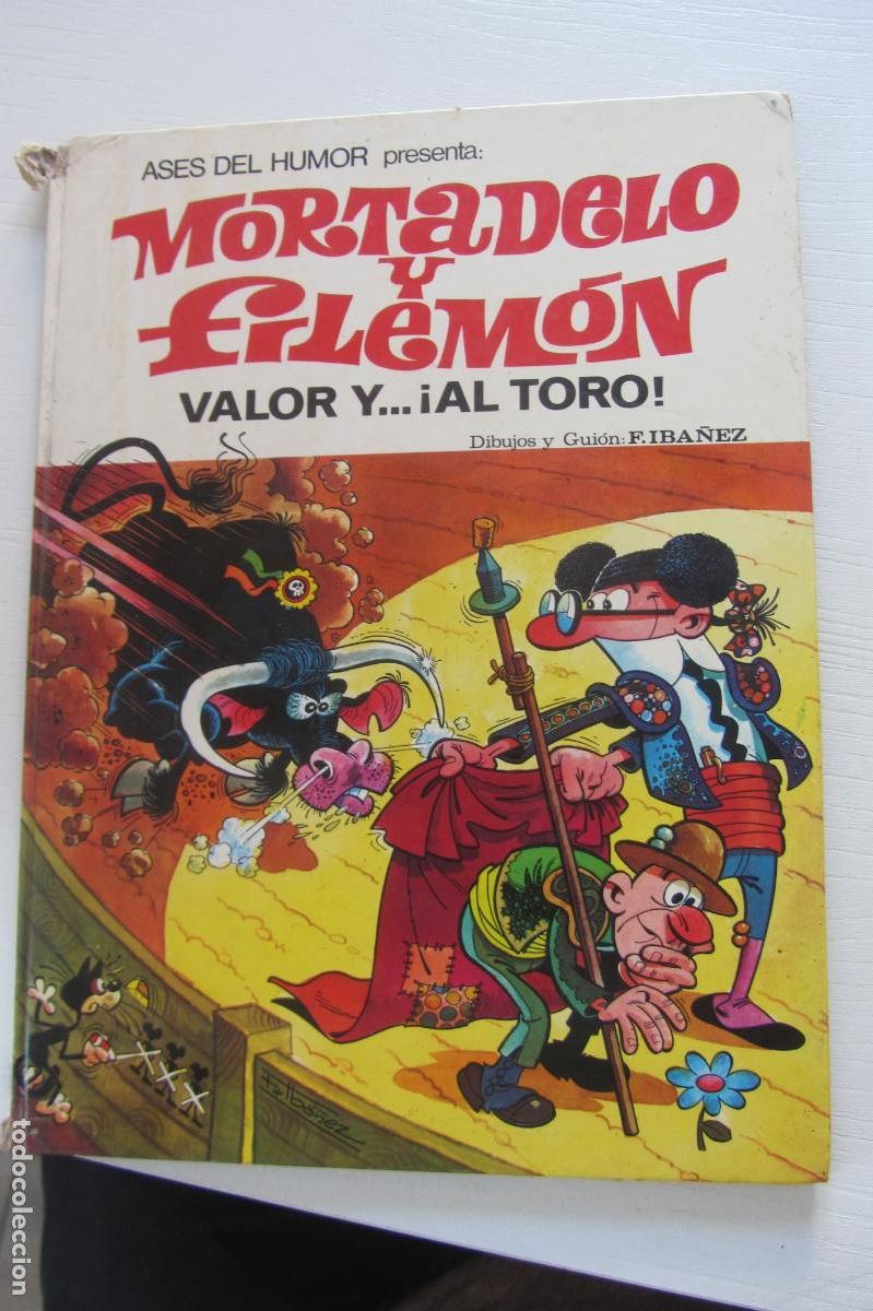 Tebeos: ASES DEL HUMOR N&ordm; 4 MORTADELO Y FILEM&Oacute;N VALOR Y... &iexcl;AL TORO! BRUGUERA A&Ntilde;O 1970 TAPA DURA arx166