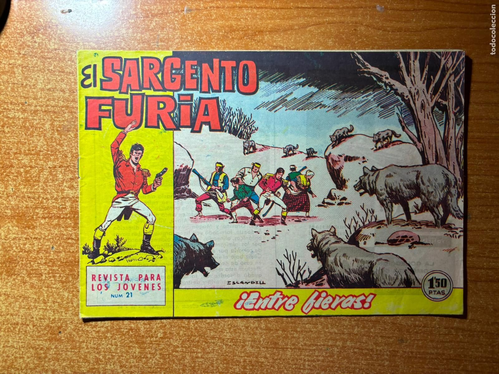 Tebeos: EL SARGENTO FURIA N&ordm; 21 EDITORIAL BRUGUERA ORIGINAL