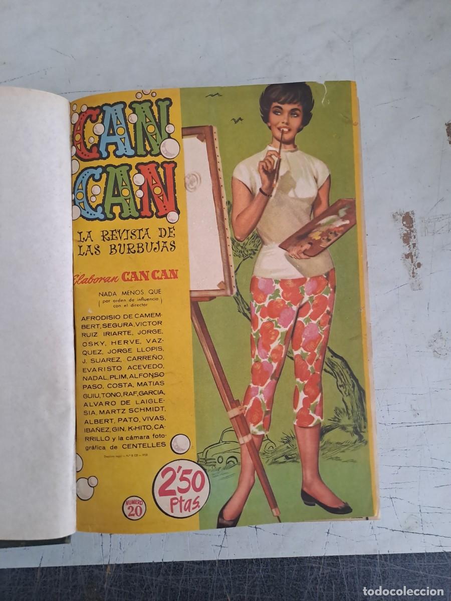Tebeos: Dos tomos de la revista Can Can, n&uacute;meros del 20 al 84, Bruguera en buen estado Bolsa DA
