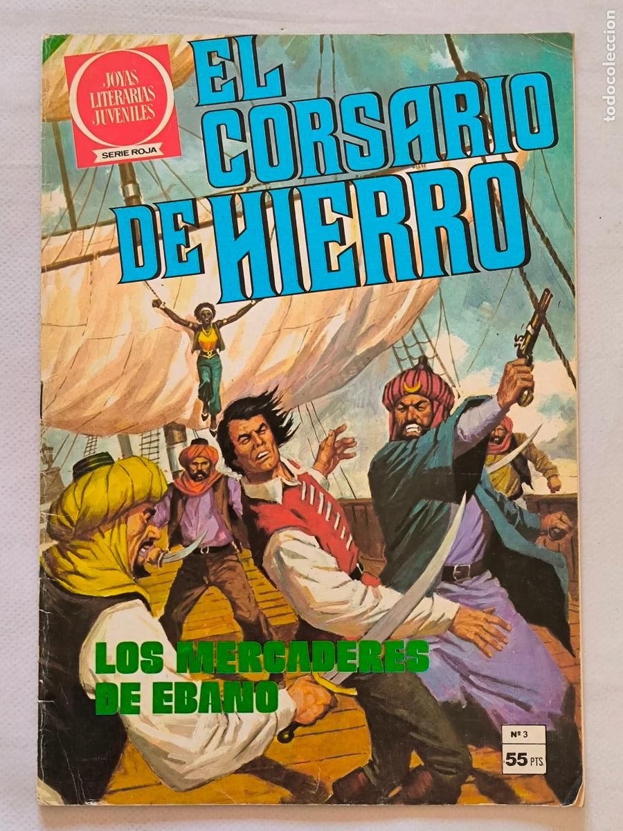 Tebeos: EL CORSARIO DE HIERRO N&ordm; 3 - JOYAS LITERARIAS JUVENILES SERIE ROJA - BRUGUERA (DY)
