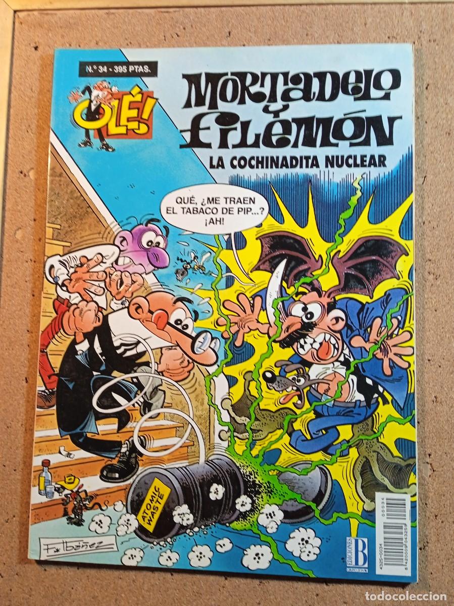 Tebeos: TEBEO DE OLE MORTADELO Y FILEMON EN LA COCHINADITA NUCLEAR DEL A&Ntilde;O 1998 N&ordm; 34