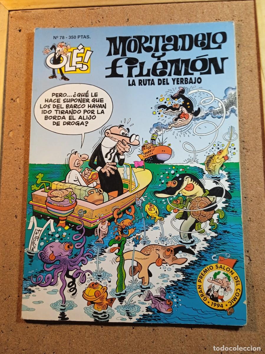 Tebeos: TEBEO DE OLE MORTADELO Y FILEMON EN LA RUTA DEL YERBAJO DEL A&Ntilde;O 1994 N&ordm; 78