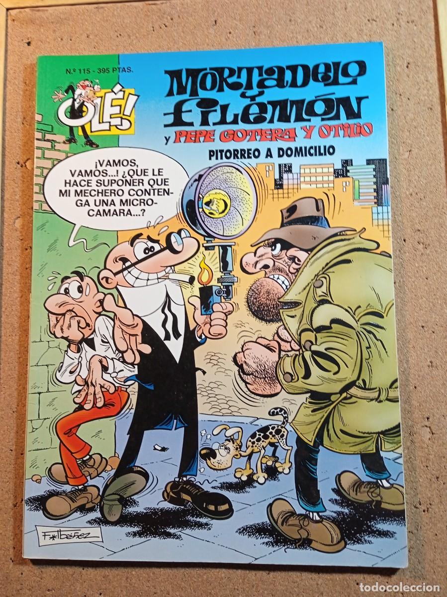 Tebeos: TEBEO DE OLE MORTADELO Y FILEMON Y PEPE GOTERA Y OTILIO EN PITORREO A DIMICILIO DEL A&Ntilde;O 1995 N&ordm; 115
