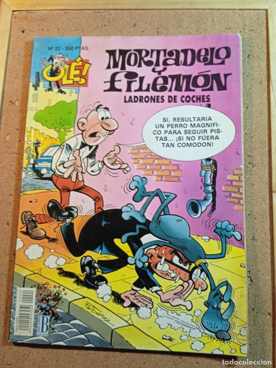Tebeos: TEBEO DE OLE MORTADELO Y FILEMON EN LADRONES DE COCHES DEL A&Ntilde;O 1993 N&ordm; 22