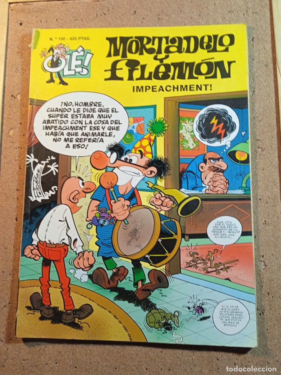 Tebeos: TEBEO DE OLE MORTADELO Y FILEMON EN IMPEACHMET DEL A&Ntilde;O 1999 N&ordm; 150