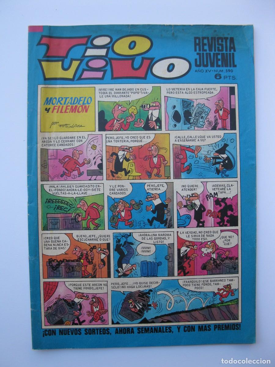 Tebeos: TIO VIVO - AÑO XV - Nº 590 - EDITORIAL BRUGUERA - AÑO 1972.